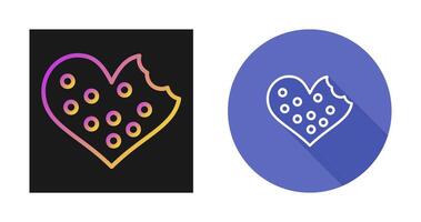 Heart shaped cookies Vector Icon