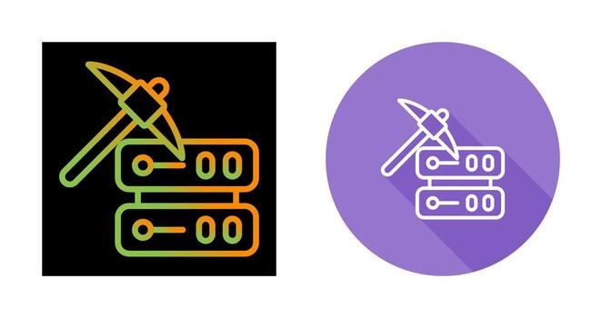 icono de vector de minería de datos