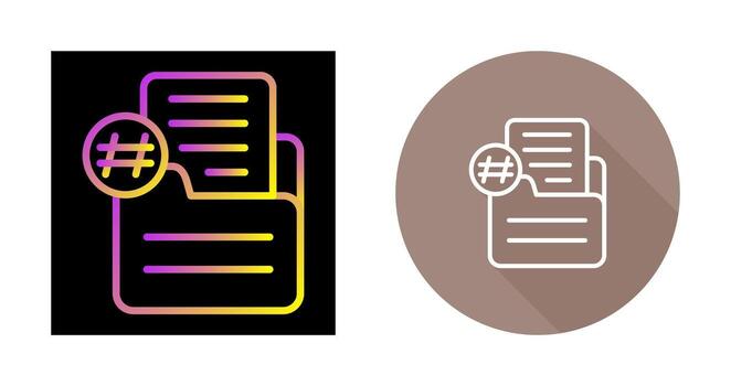 documento numeración vector icono