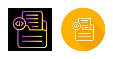 Document Insert Code Vector Icon