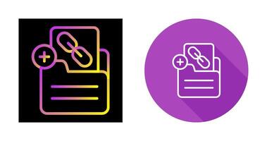 Document Insert Link Vector Icon