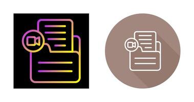 Document Insert Video Vector Icon
