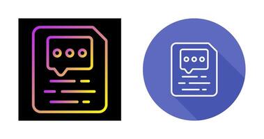 Document Insert Comment Vector Icon