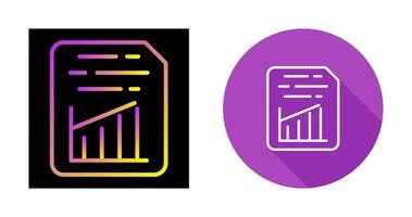 Document Insert Graph Vector Icon