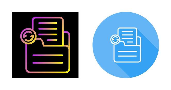 documento sincronizar vector icono