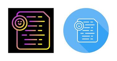 Document Insert Emoji Vector Icon