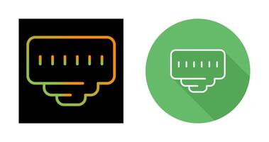 icono de vector de puerto ethernet