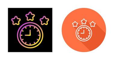 Clock With Stars Vector Icon