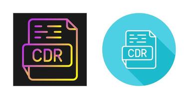 icono de vector de cdr