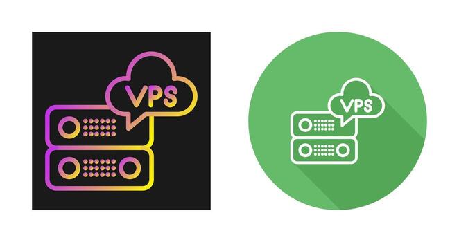 VPS Hosting Vector Icon
