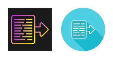 Document Export Vector Icon