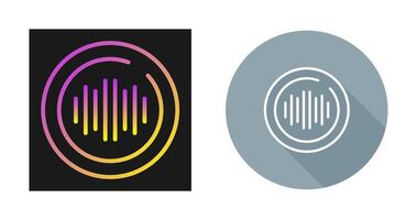 Audio Spectrum Circle Vector Icon