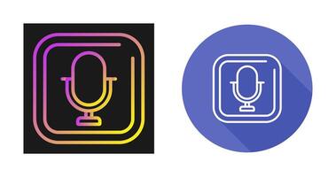 Microphone Square Vector Icon