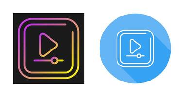 Video Play Square Vector Icon