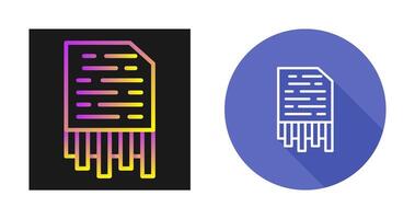 Shredding Vector Icon