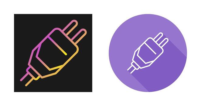 icono de vector de enchufe