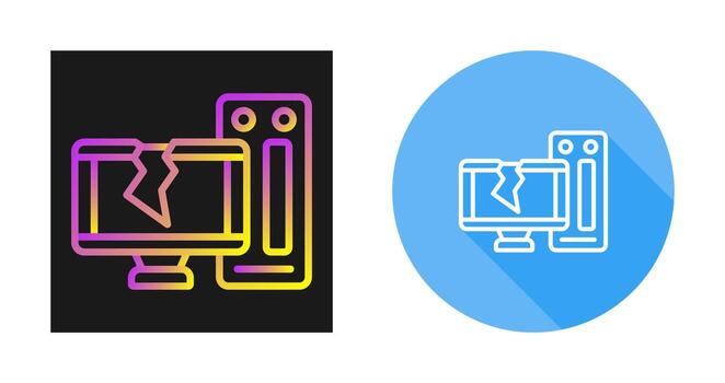 icono de vector de computadora de escritorio