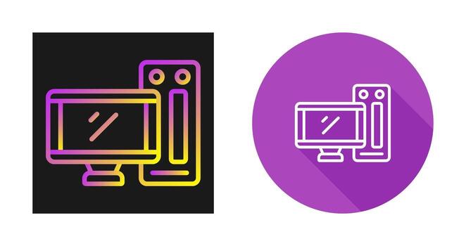 Desktop Computer Vector Icon