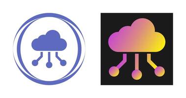 Hybrid Cloud Vector Icon