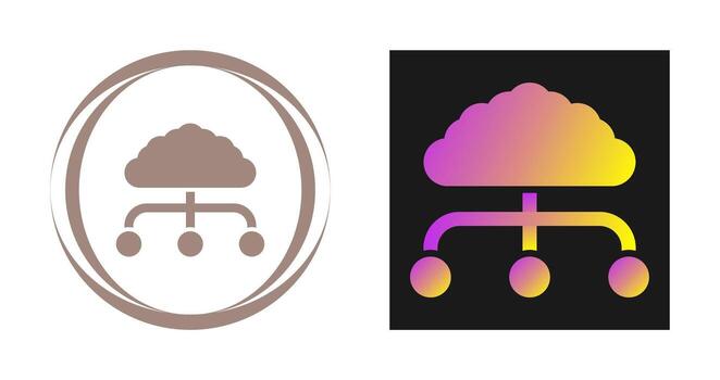 icono de vector de nube