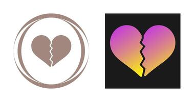 Broken Heart Vector Icon