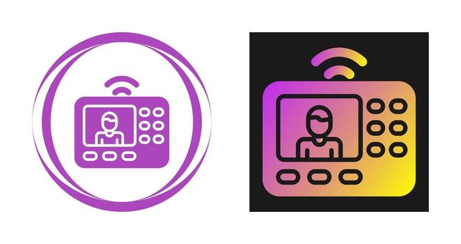 intercomunicador sistema vector icono