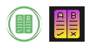 Pros And Cons Vector Icon