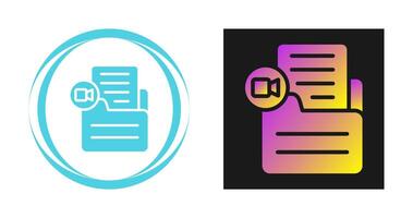 Document Insert Video Vector Icon