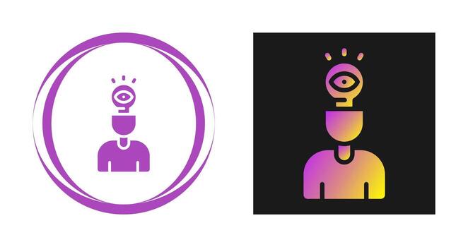 visual pensando vector icono