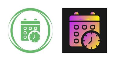 Calender Clock Vector Icon