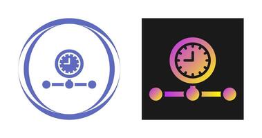 icono de vector de línea de tiempo