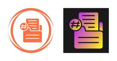 Document Numbering Vector Icon