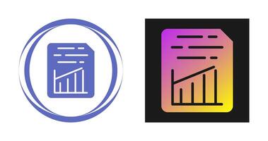 Document Insert Graph Vector Icon