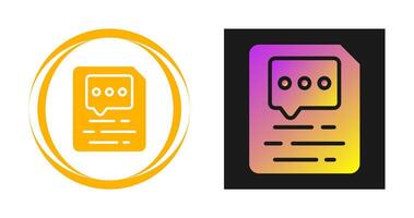 Document Insert Comment Vector Icon