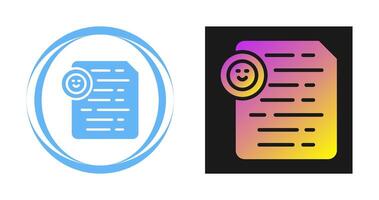 Document Insert Emoji Vector Icon