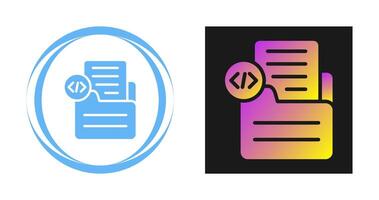 Document Insert Code Vector Icon
