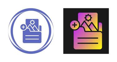 Document Insert Image Vector Icon