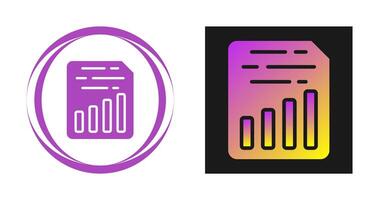 Document Insert Chart Vector Icon