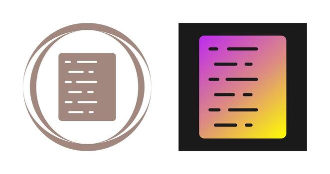 Document Align Left Vector Icon