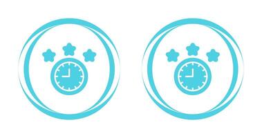 Clock With Stars Vector Icon