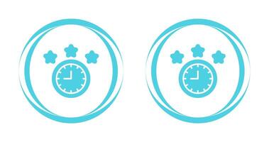 Clock With Stars Vector Icon