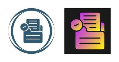 Document Check Vector Icon
