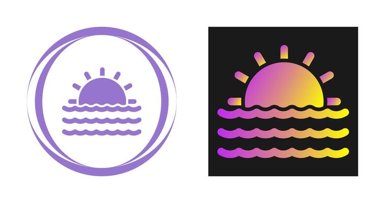 Sunset Vector Icon