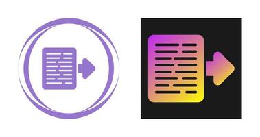 Document Export Vector Icon