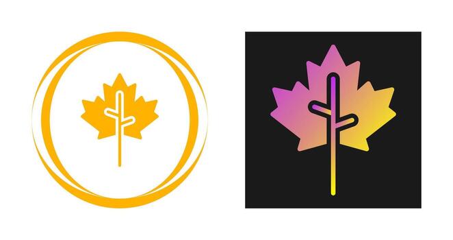 icono de vector de hoja de arce