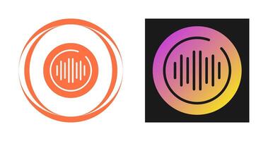 Audio Spectrum Circle Vector Icon