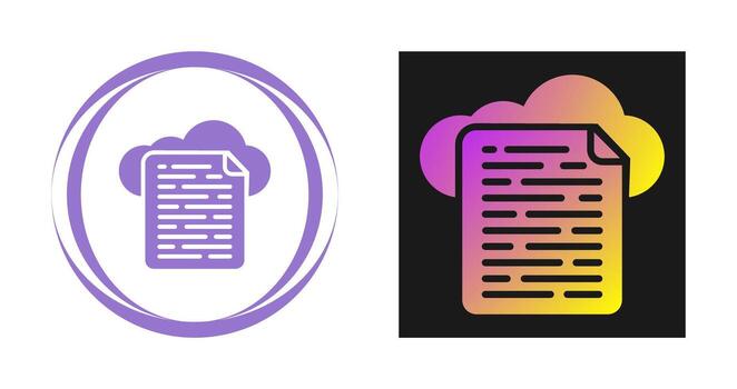 Cloud Data Vector Icon