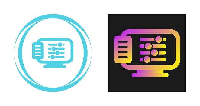 icono de vector de computadora de escritorio