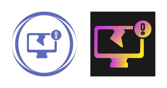 monitor de icono de vector