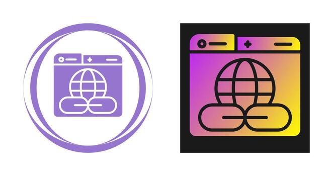 web enlace vector icono
